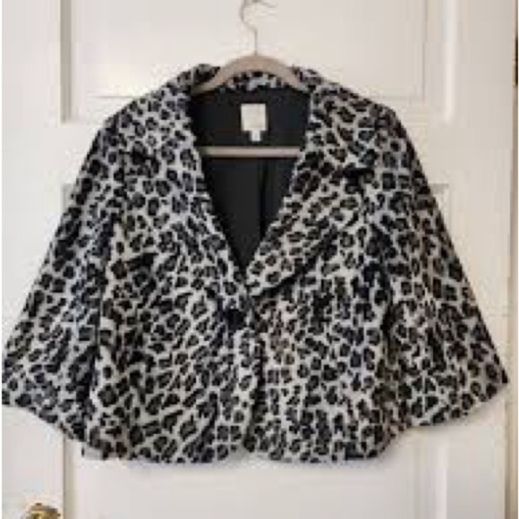 Halogen NWT animal print short blazer size medium - Picture 2 of 3